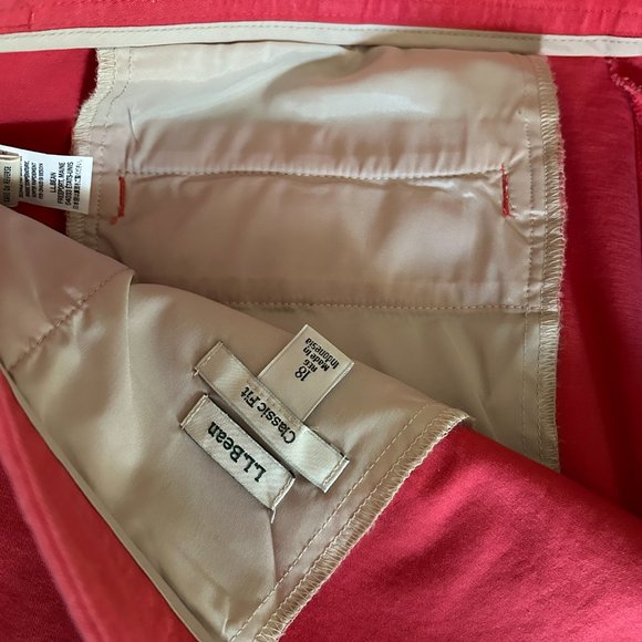 L.L. Bean Classic Fit Coral 18 Regular Pants - Picture 7 of 16